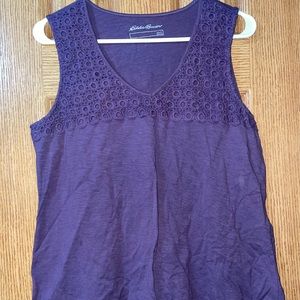 Large Eddie Bauer Purple Tank Top
